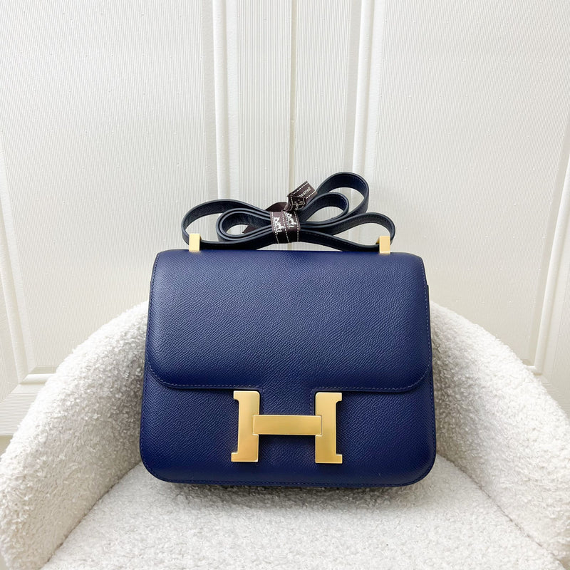 Hermes Constance 24 in Dark Blue (Likely Bleu Saphir) Epsom Leather and GHW