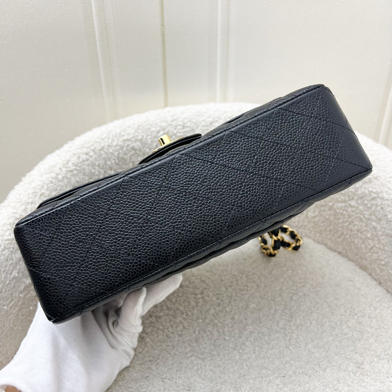 Chanel Small Classic Flap CF in Black Caviar and GHW