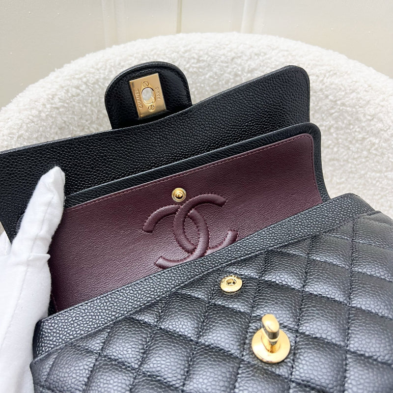 Chanel Small Classic Flap CF in Black Caviar and GHW