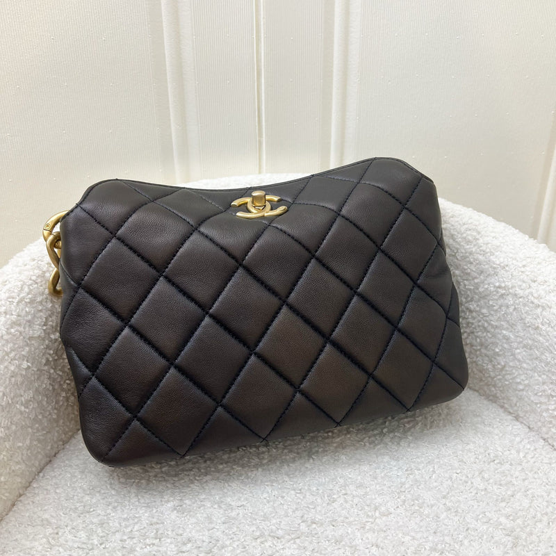 Chanel 23A Hobo Shoulder bag in Black Lambskin and AGHW – Brands Lover