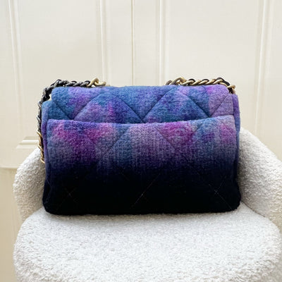 Chanel 19 Medium 30cm Flap in Ombre Tweed and 3-tone Hardware