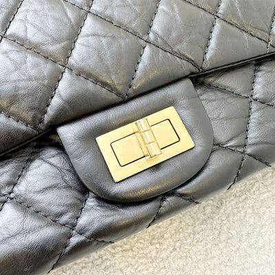 Chanel 2.55 Reissue 227 Maxi Flap in Black Aged Calfskin and RHW