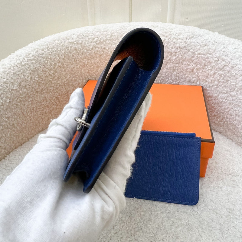 Hermes Roulis Slim in Bleu de France Evercolor Leather and PHW