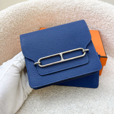 Hermes Roulis Slim in Bleu de France Evercolor Leather and PHW