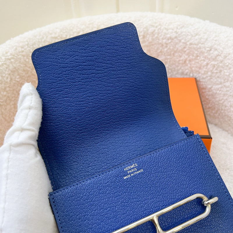 Hermes Roulis Slim in Bleu de France Evercolor Leather and PHW