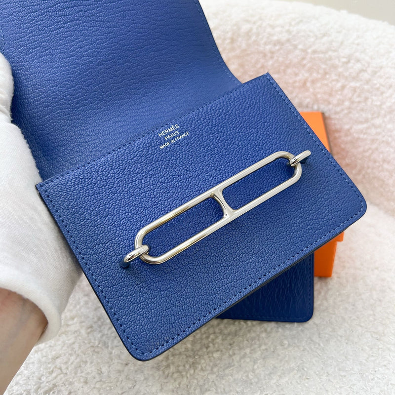 Hermes Roulis Slim in Bleu de France Evercolor Leather and PHW