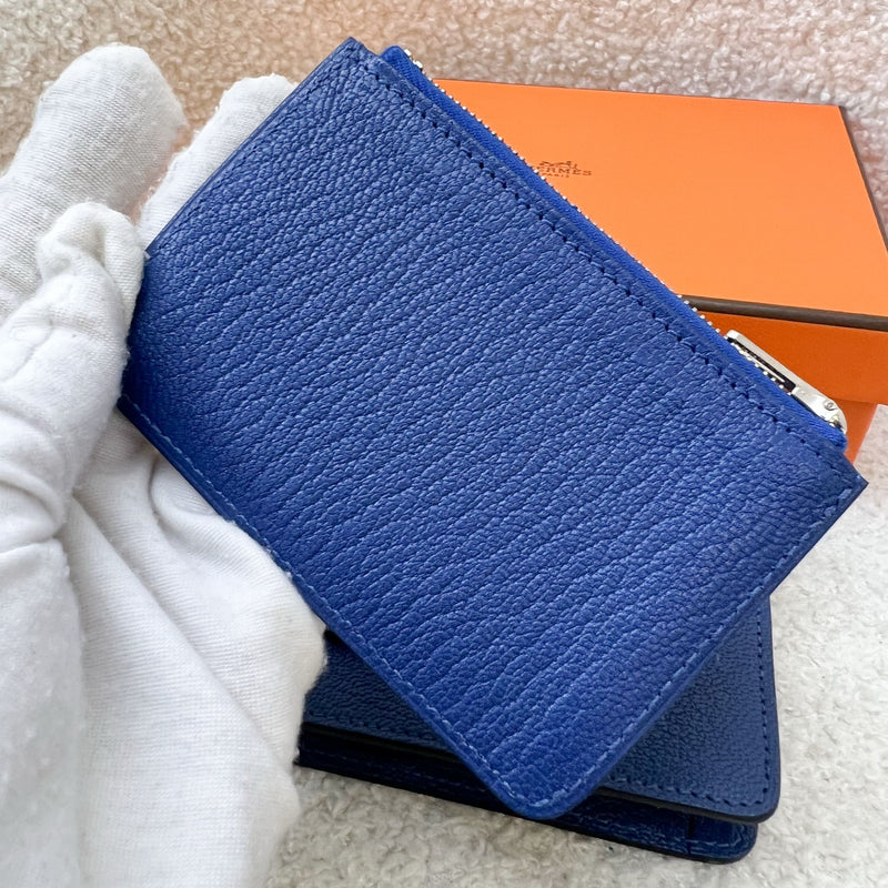 Hermes Roulis Slim in Bleu de France Evercolor Leather and PHW