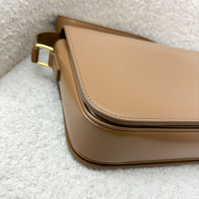 Celine Classique Triomphe Flap Bag in Bronze (Caramel) Shiny Calfskin and GHW