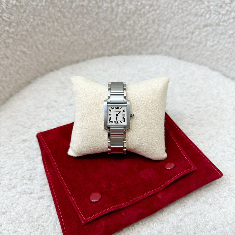 Cartier Small Tank Française Watch in Steel and Quartz Movement (wrist size about 15cm)