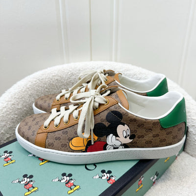 Gucci Disney x Gucci Ace Low Mickey Mouse Beige Sneaker Sz 38