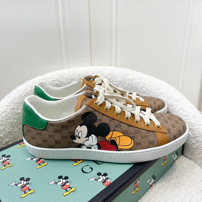 Gucci Disney x Gucci Ace Low Mickey Mouse Beige Sneaker Sz 38