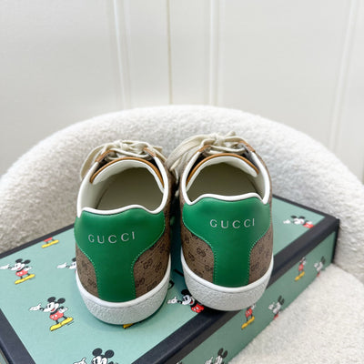 Gucci Disney x Gucci Ace Low Mickey Mouse Beige Sneaker Sz 38