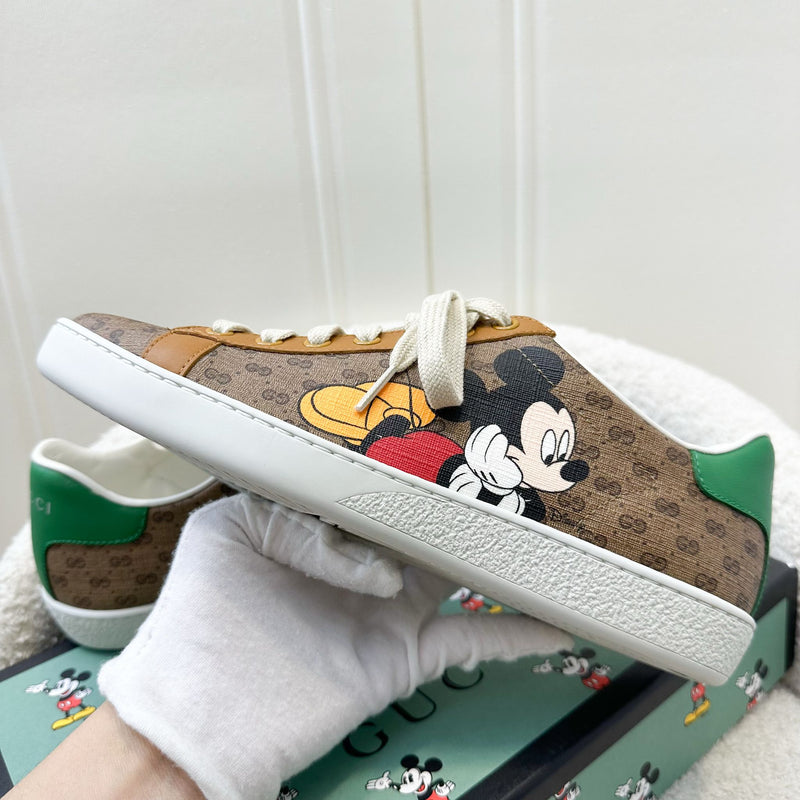 Gucci Disney x Gucci Ace Low Mickey Mouse Beige Sneaker Sz 38