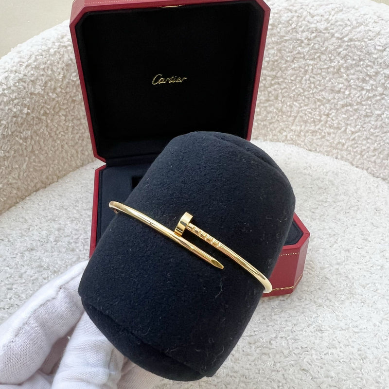 Cartier Juste Un Clou JUC Bracelet Small Model in 18K Yellow Gold Sz 17