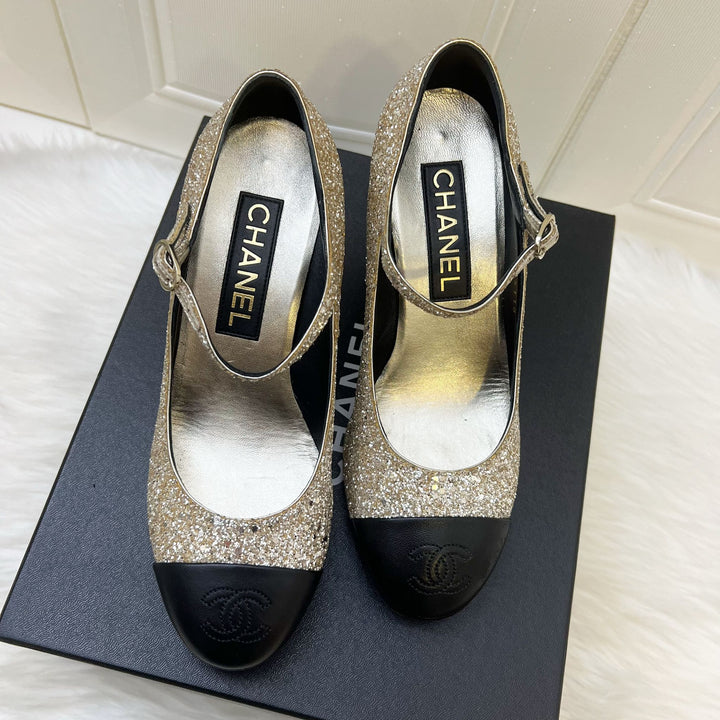 【ゴールドヒールがアクセントに☆】CHANEL サンダル ミュール ビジュー サンダル | BrillantSelect Store