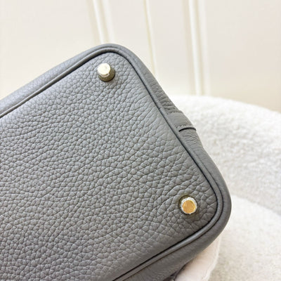 Hermes Picotin 18 in Gris Meyer Clemence Leather and GHW