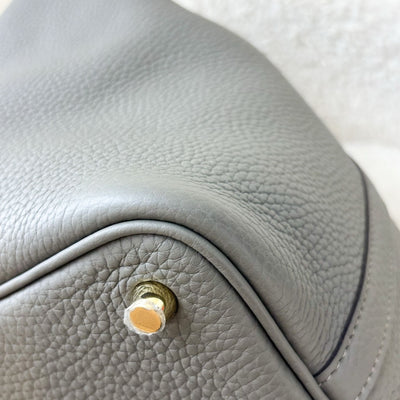 Hermes Picotin 18 in Gris Meyer Clemence Leather and GHW