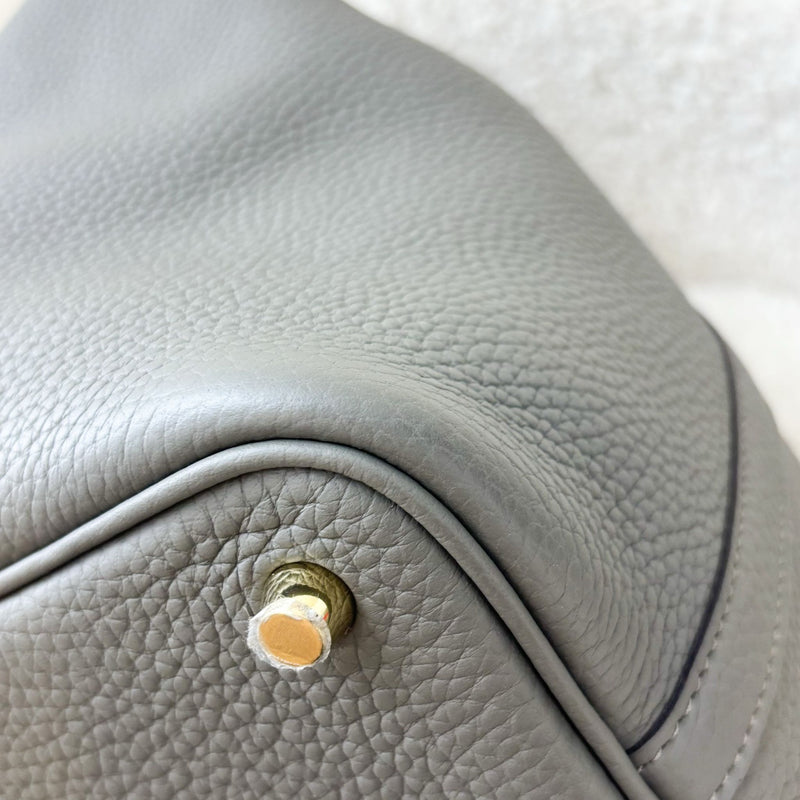 Hermes Picotin 18 in Gris Meyer Clemence Leather and GHW