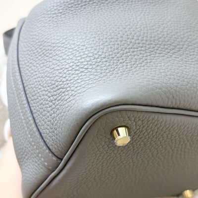 Hermes Picotin 18 in Gris Meyer Clemence Leather and GHW