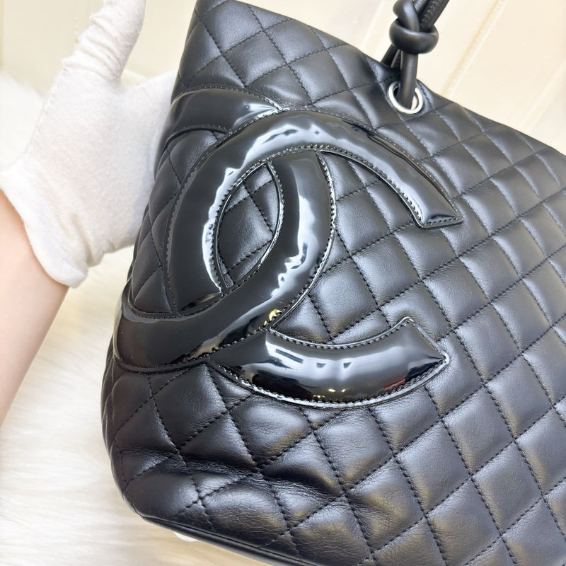 Chanel Cambon Tote in Black Lambskin and SHW