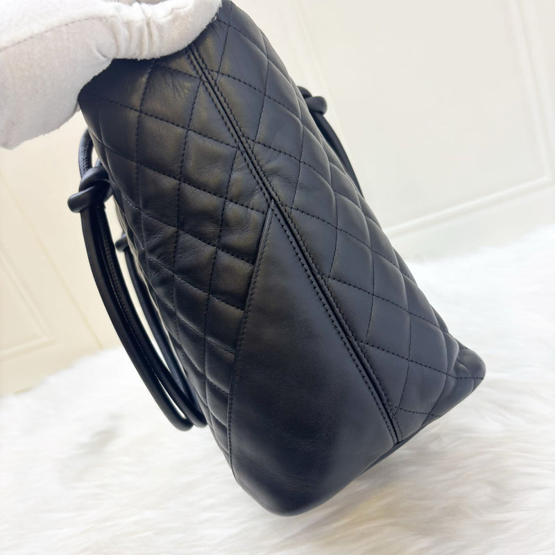 Chanel Cambon Tote in Black Lambskin and SHW