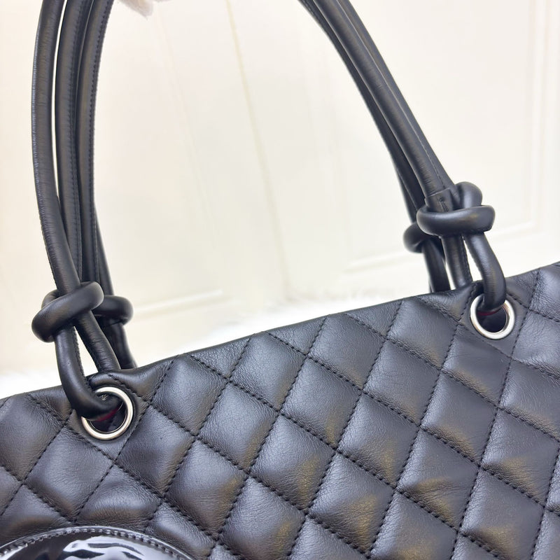 Chanel Cambon Tote in Black Lambskin and SHW
