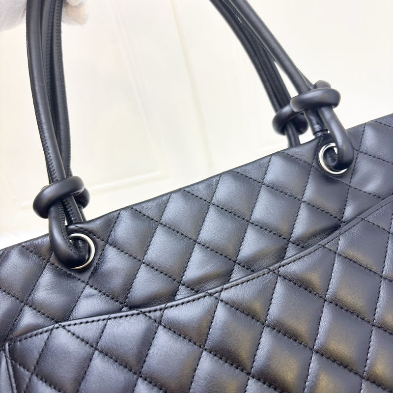 Chanel Cambon Tote in Black Lambskin and SHW