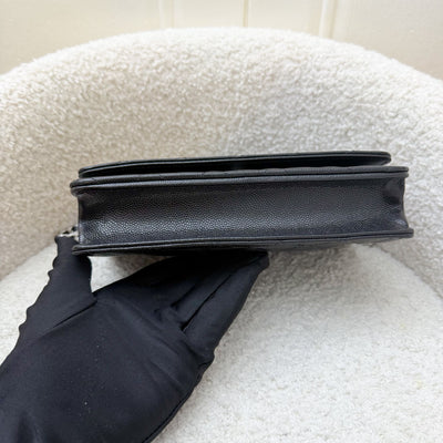 [BN - Sep 2025] Chanel 25B Shooting Star Logo Wallet on Chain WOC in Black Caviar and SHW (Model: AP3723)