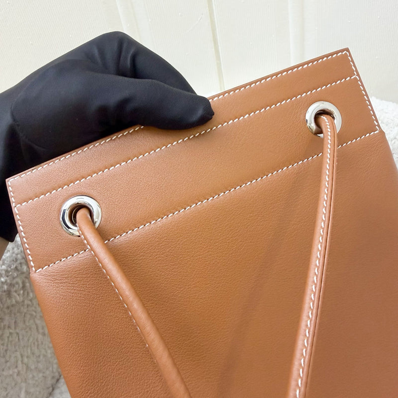 Hermes Aline Mini Short Strap in Gold Veau Cheri Leather