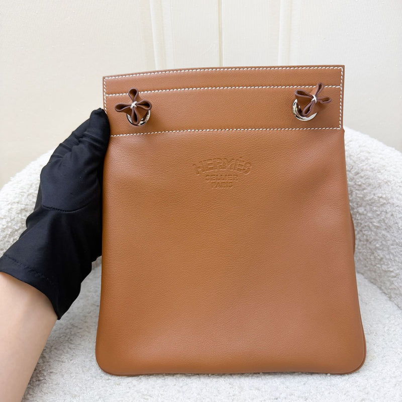 Hermes Aline Mini Short Strap in Gold Veau Cheri Leather