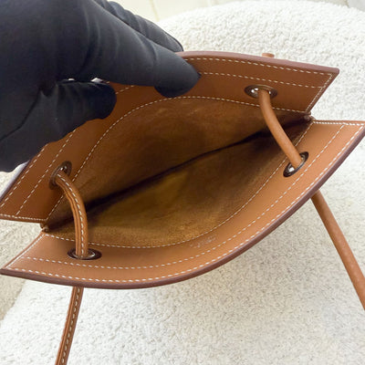 Hermes Aline Mini Short Strap in Gold Veau Cheri Leather