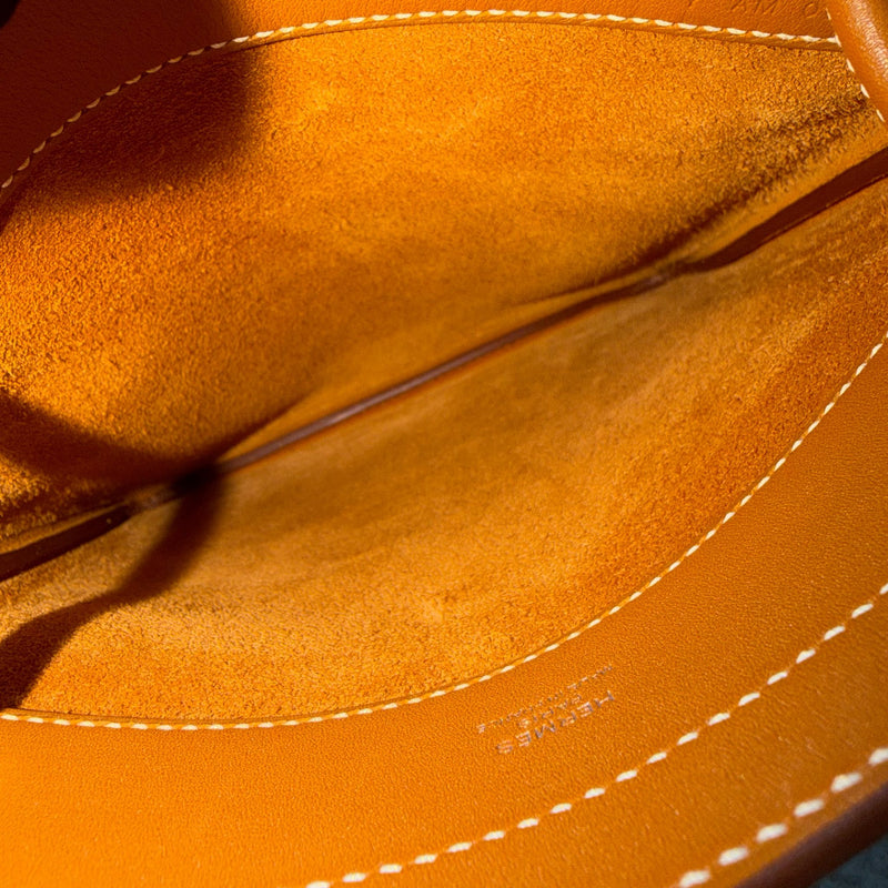 Hermes Aline Mini Short Strap in Gold Veau Cheri Leather