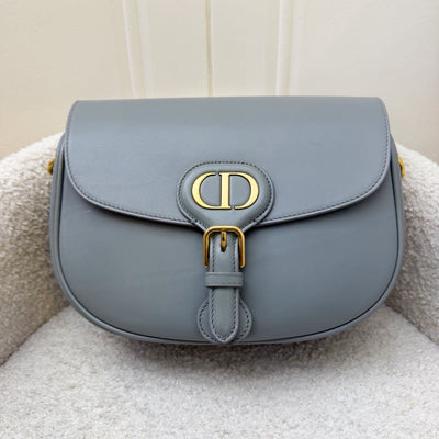Dior Medium Bobby Flap in Grey Stone Calfskin and GHW (Model: M9319UMOL, Colour: 41G)