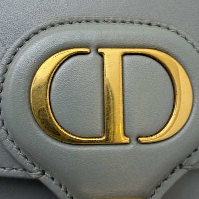 Dior Medium Bobby Flap in Grey Stone Calfskin and GHW (Model: M9319UMOL, Colour: 41G)