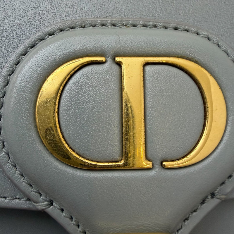Dior Medium Bobby Flap in Grey Stone Calfskin and GHW (Model: M9319UMOL, Colour: 41G)