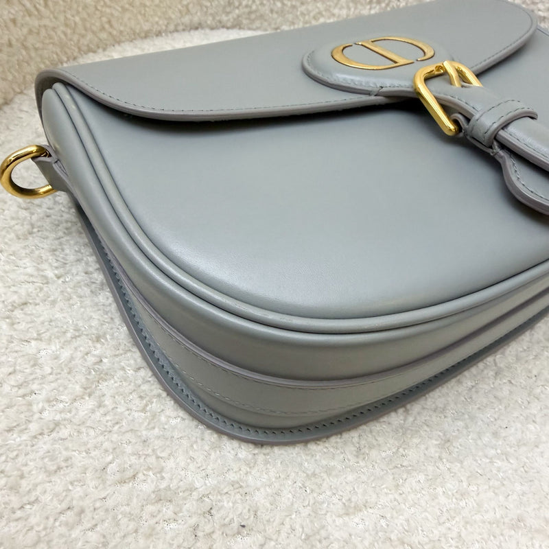 Dior Medium Bobby Flap in Grey Stone Calfskin and GHW (Model: M9319UMOL, Colour: 41G)