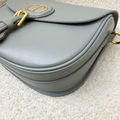 Dior Medium Bobby Flap in Grey Stone Calfskin and GHW (Model: M9319UMOL, Colour: 41G)