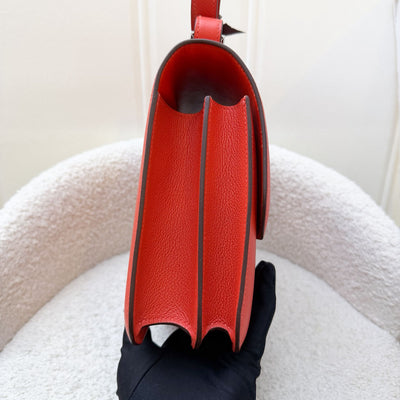 Hermes Constance 24 in Capucine Evercolor Leather and Optique Enamel and PHW