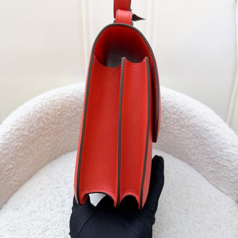 Hermes Constance 24 in Capucine Evercolor Leather and Optique Enamel and PHW