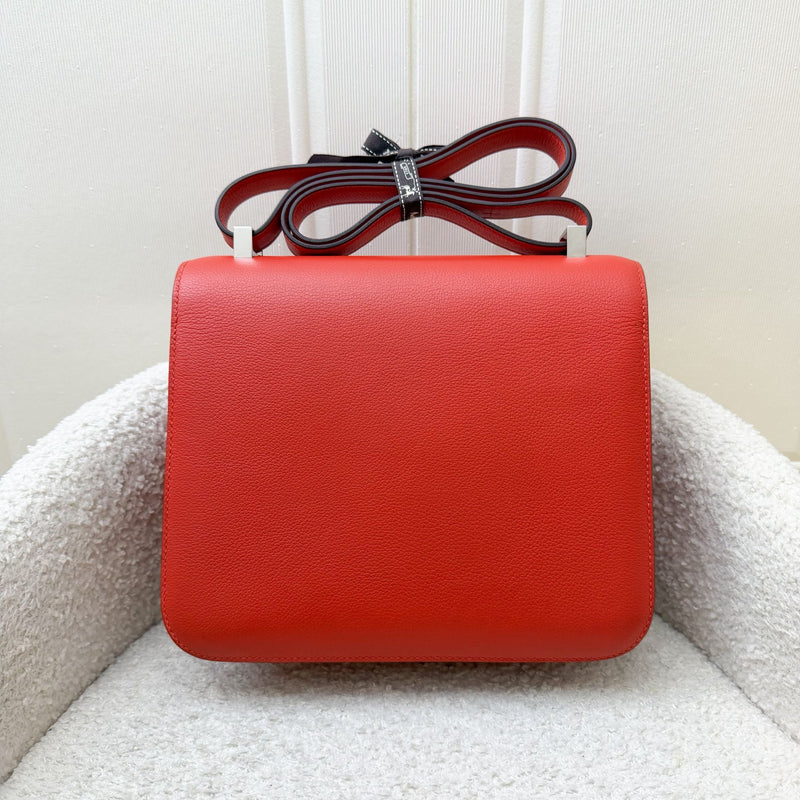 Hermes Constance 24 in Capucine Evercolor Leather and Optique Enamel and PHW