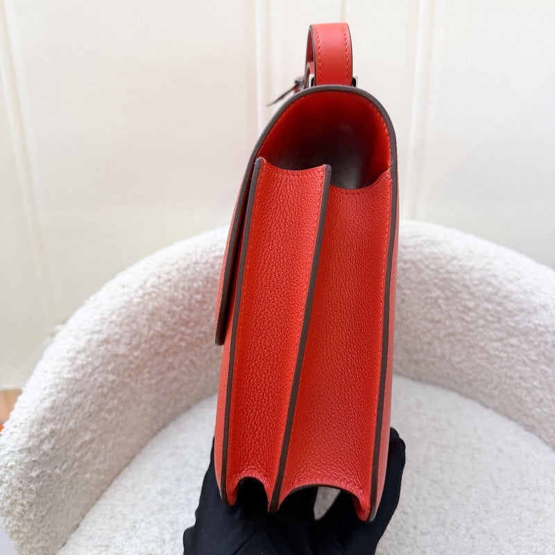 Hermes Constance 24 in Capucine Evercolor Leather and Optique Enamel and PHW