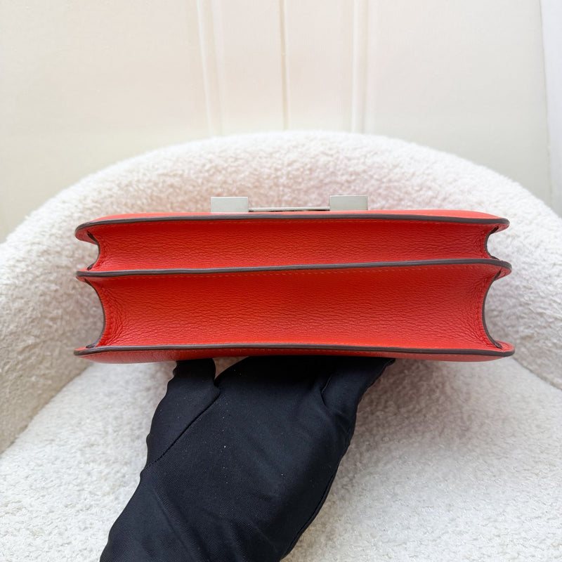 Hermes Constance 24 in Capucine Evercolor Leather and Optique Enamel and PHW