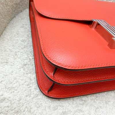 Hermes Constance 24 in Capucine Evercolor Leather and Optique Enamel and PHW