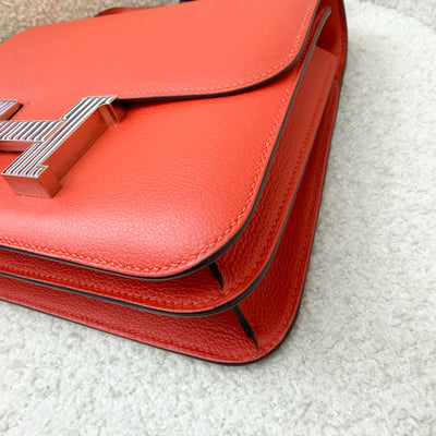 Hermes Constance 24 in Capucine Evercolor Leather and Optique Enamel and PHW