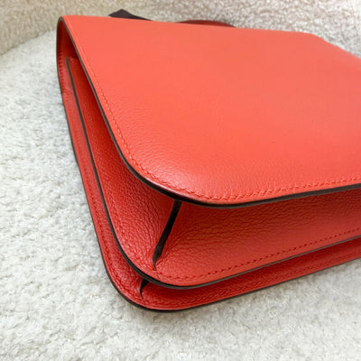Hermes Constance 24 in Capucine Evercolor Leather and Optique Enamel and PHW