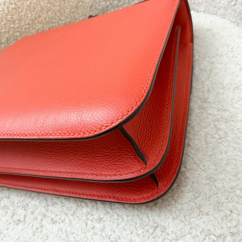 Hermes Constance 24 in Capucine Evercolor Leather and Optique Enamel and PHW