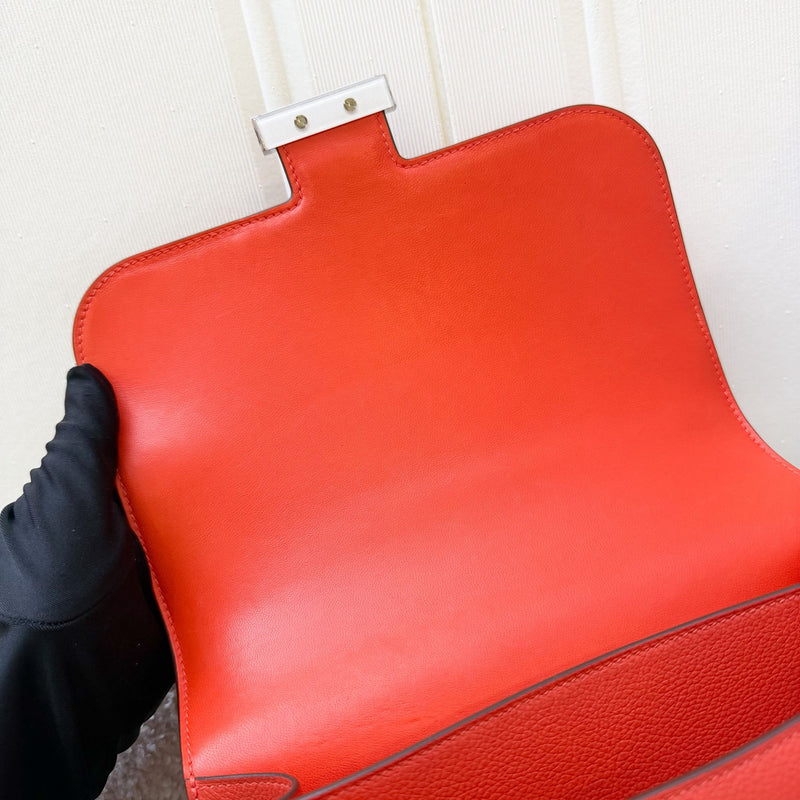 Hermes Constance 24 in Capucine Evercolor Leather and Optique Enamel and PHW