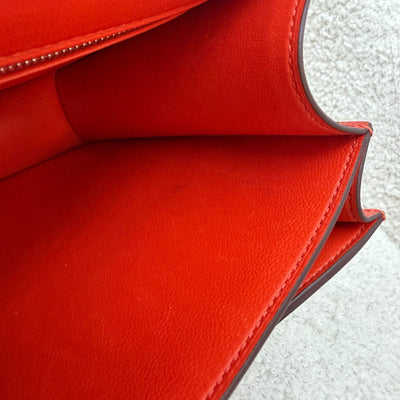 Hermes Constance 24 in Capucine Evercolor Leather and Optique Enamel and PHW