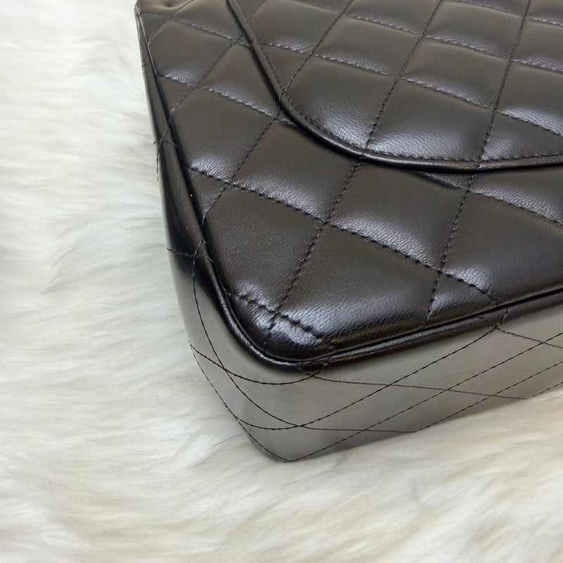 Chanel Jumbo Classic Flap DF in Black Lambskin and GHW