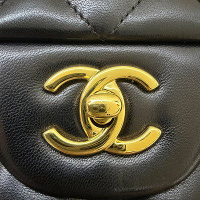 Chanel Jumbo Classic Flap DF in Black Lambskin and GHW